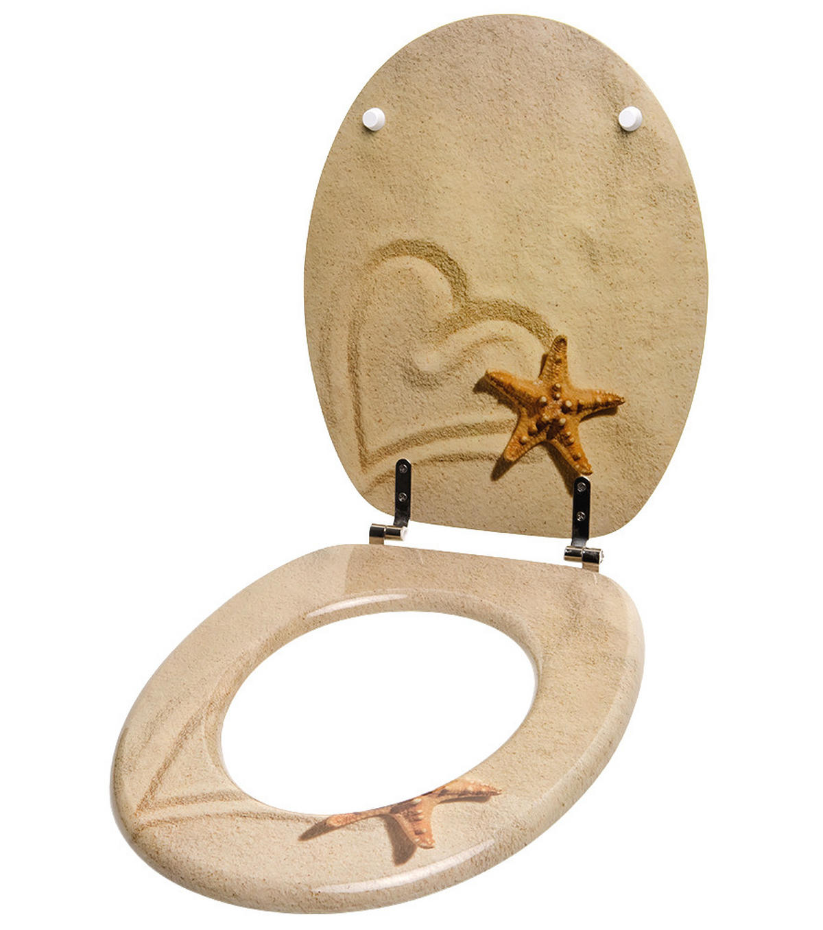 WC-SITZ Sandy - Braun, Holzwerkstoff (38/6/47cm) - Sanilo