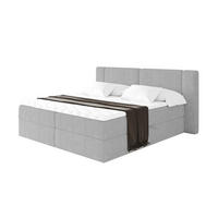 BOXBETT mit Matratze H3 - EVON - 140x200 cm Grau - Greige, Holzwerkstoff (140/200cm) - ALTDECOR