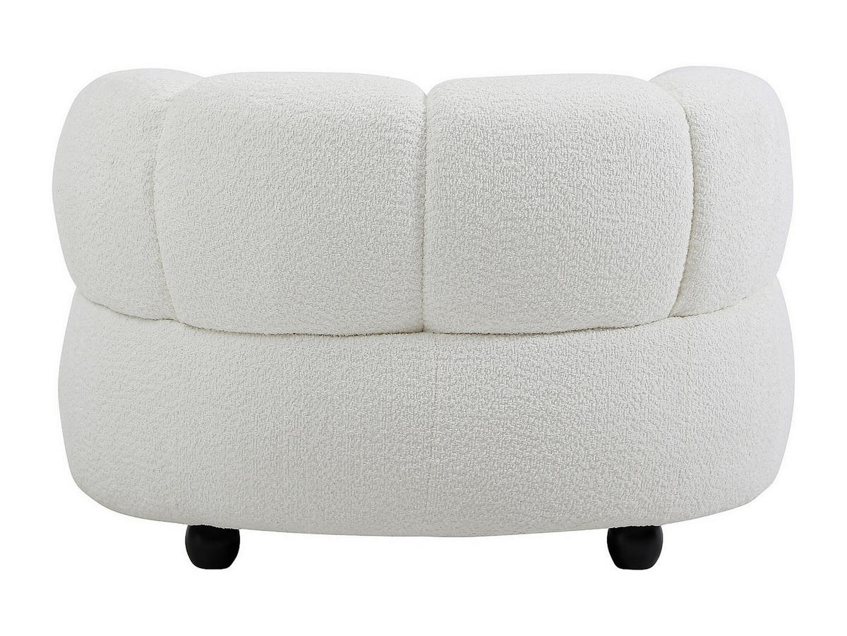 SESSEL mit gerader Rückenlehne - 1 Person - stoff - gebrochenes weiß Coliani - Weiß, Holz/Textil (108/73/87cm) - Vente-Unique