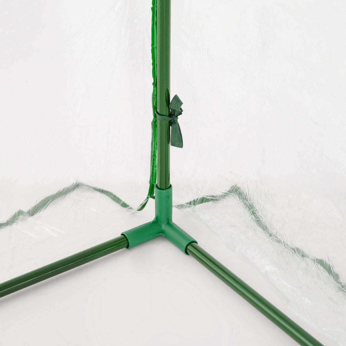 FOLIENGEWÄCHSHAUS, Transparent+Grün, kunststoff(Folie), Stahl(Gestell) - Grün, Metall (100/80/200cm) - Outsunny