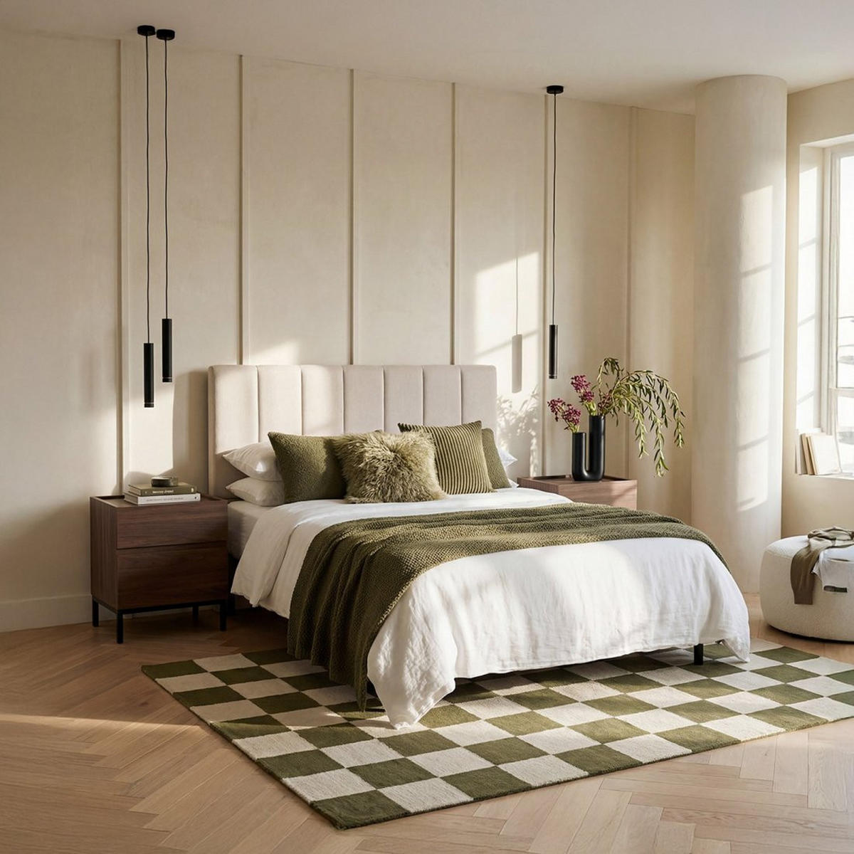 KOPFTEIL DOPPELTES Rene Beige 170 cm x 70 cm - Beige, Textil (170/7cm) - Klast Home