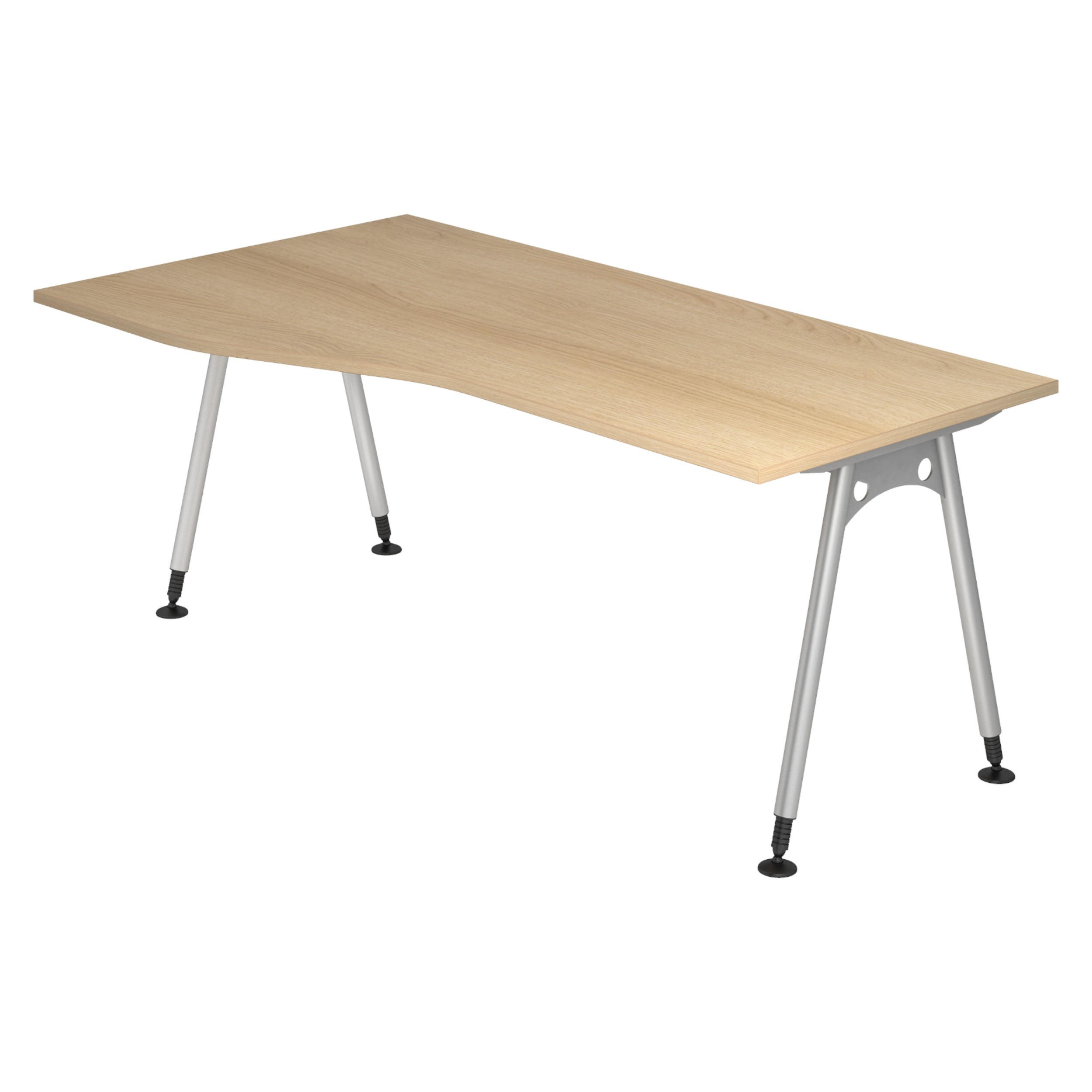 SCHREIBTISCH Serie-A 100/180/74 cm in Eichefarben - Eichefarben, Holzwerkstoff (100/180/74cm) - bümö