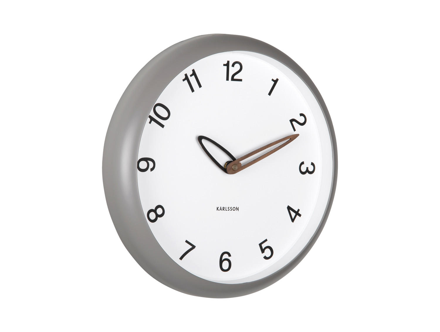 Karlsson Wanduhr Grau 30x30x4 cm