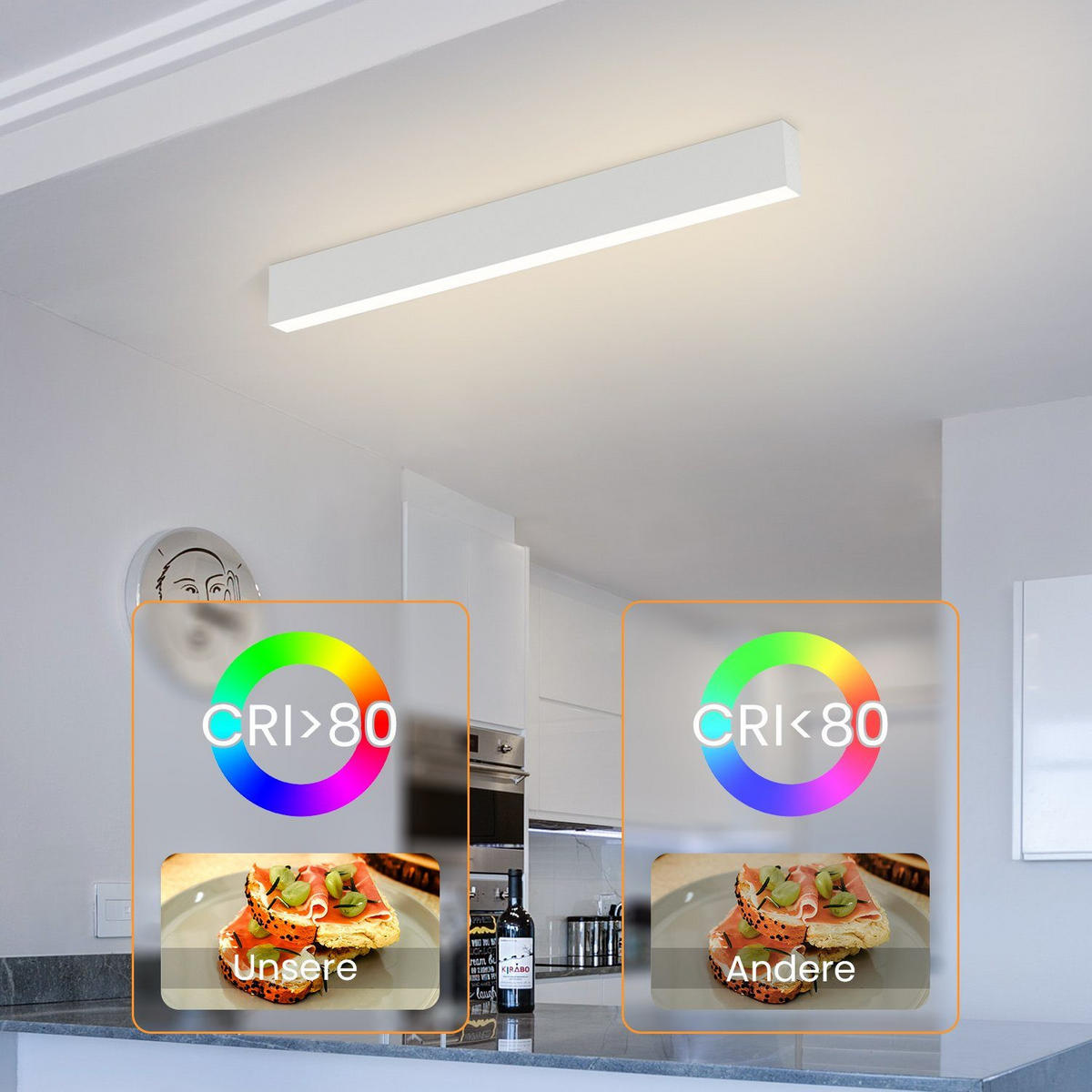 LED-DECKENLEUCHTE Werner 54/4/6 cm - Weiß, Metall (54/4/6cm) - Nettlife