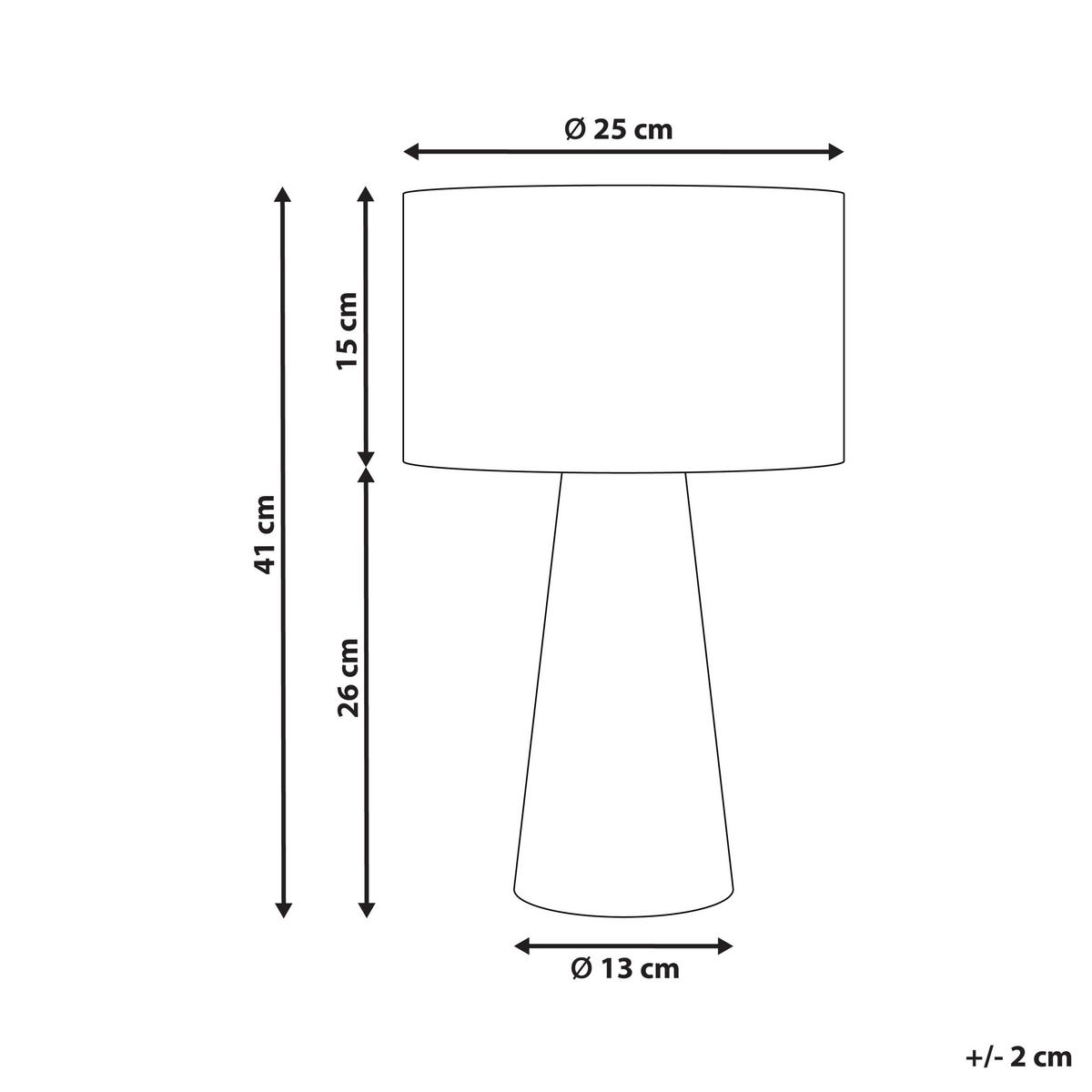 TISCHLEUCHTE Naturfarben Welmel - Naturfarben, Naturmaterialen (25/25/41cm) - Beliani