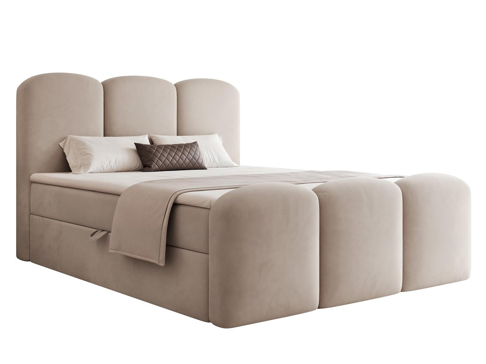 Compleo24 Boxbett Beige 160x200 cm