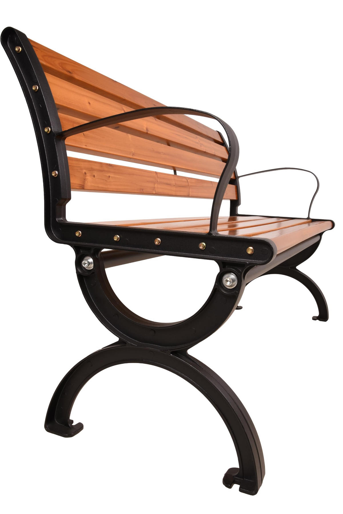 PARKBANK Magne Gartenbank - Braun, Holz (51/72/120cm) - DELUKE