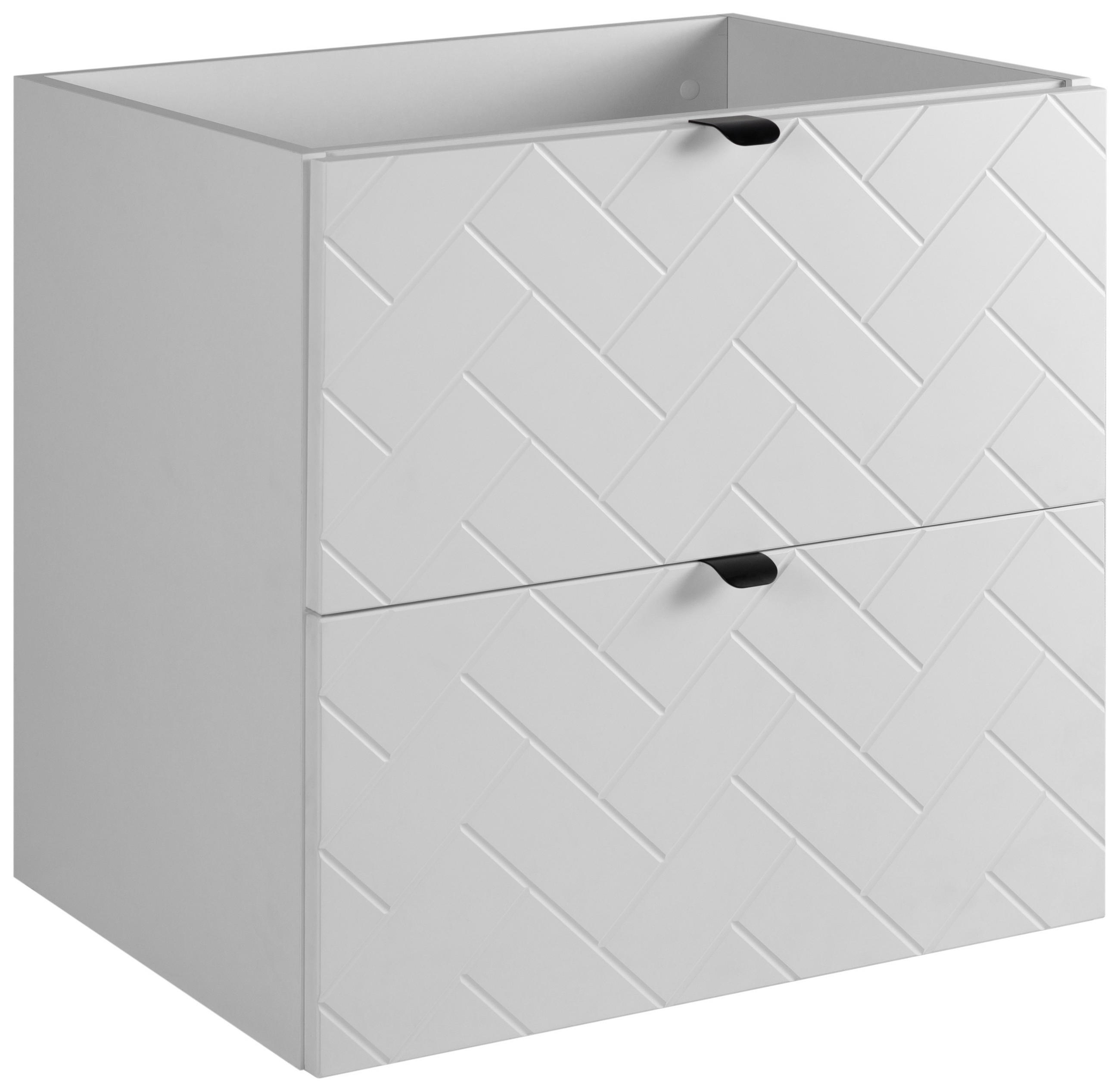 WASCHBECKUNTERSCHRANK Weiß matt 60/46/60 cm - Weiß, Holzwerkstoff (60/60.7/46cm) - Rodan