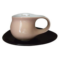 ESPRESSO Tasse groß mit Untertasse 2 tlg. sand - Beige/Multicolor, Keramik (0.1L) - Luigi Colani Porzellan