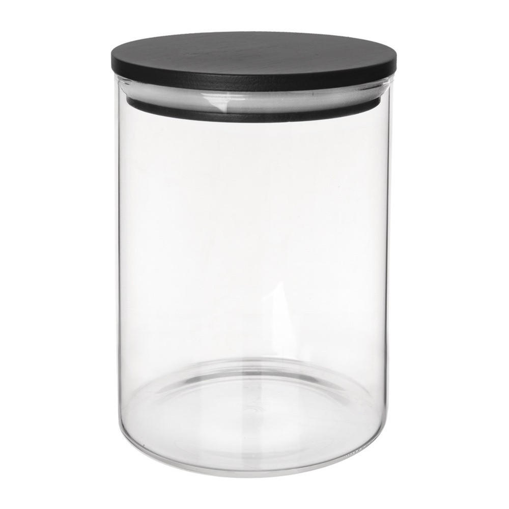VORRATSGLAS Black-Design 600 ml Transparent - Transparent, Glas (9/12/9cm) - Orion 