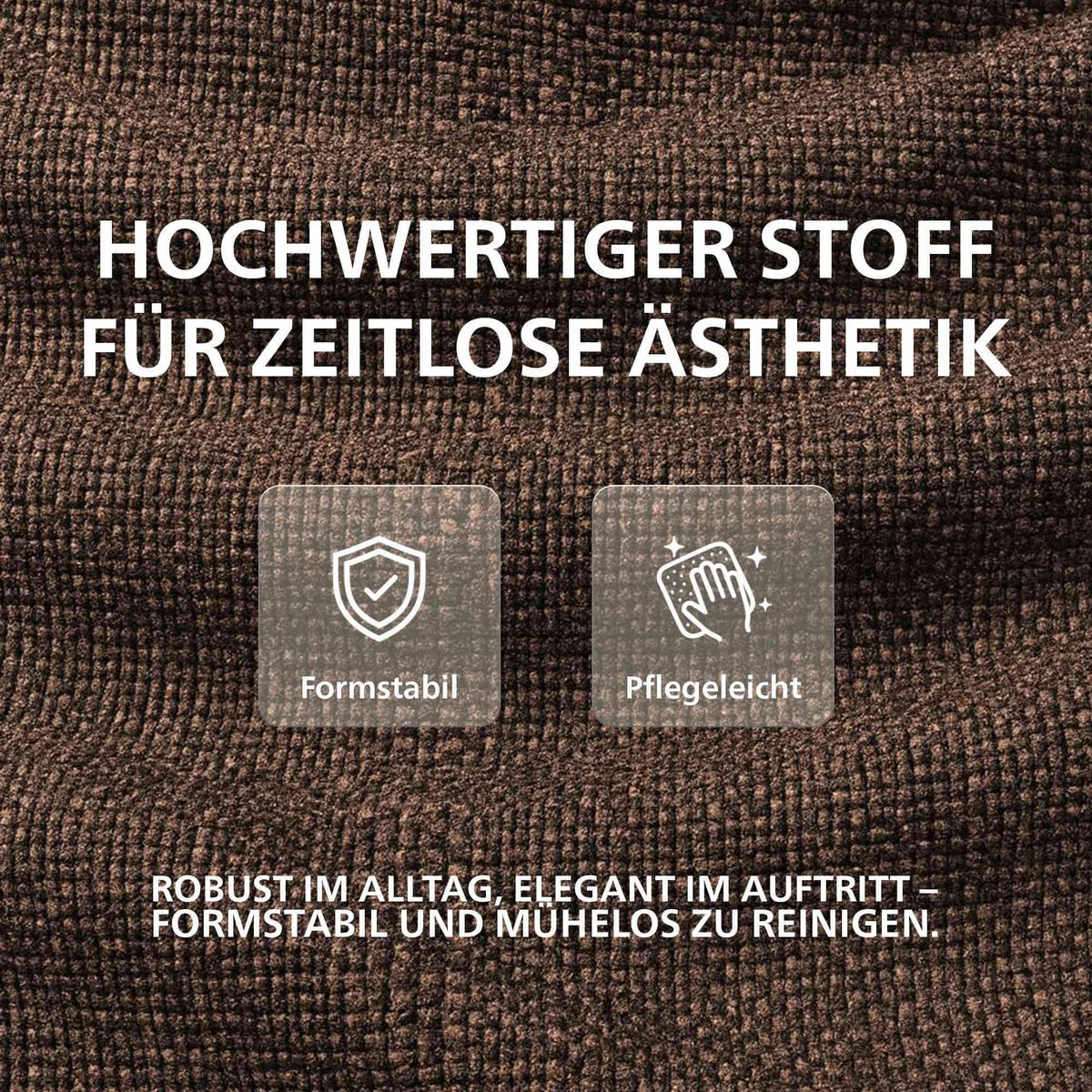 BARHOCKER Stoff Braun - Goldfarben/Braun, Textil/Metall (47/85/48cm) - CLP