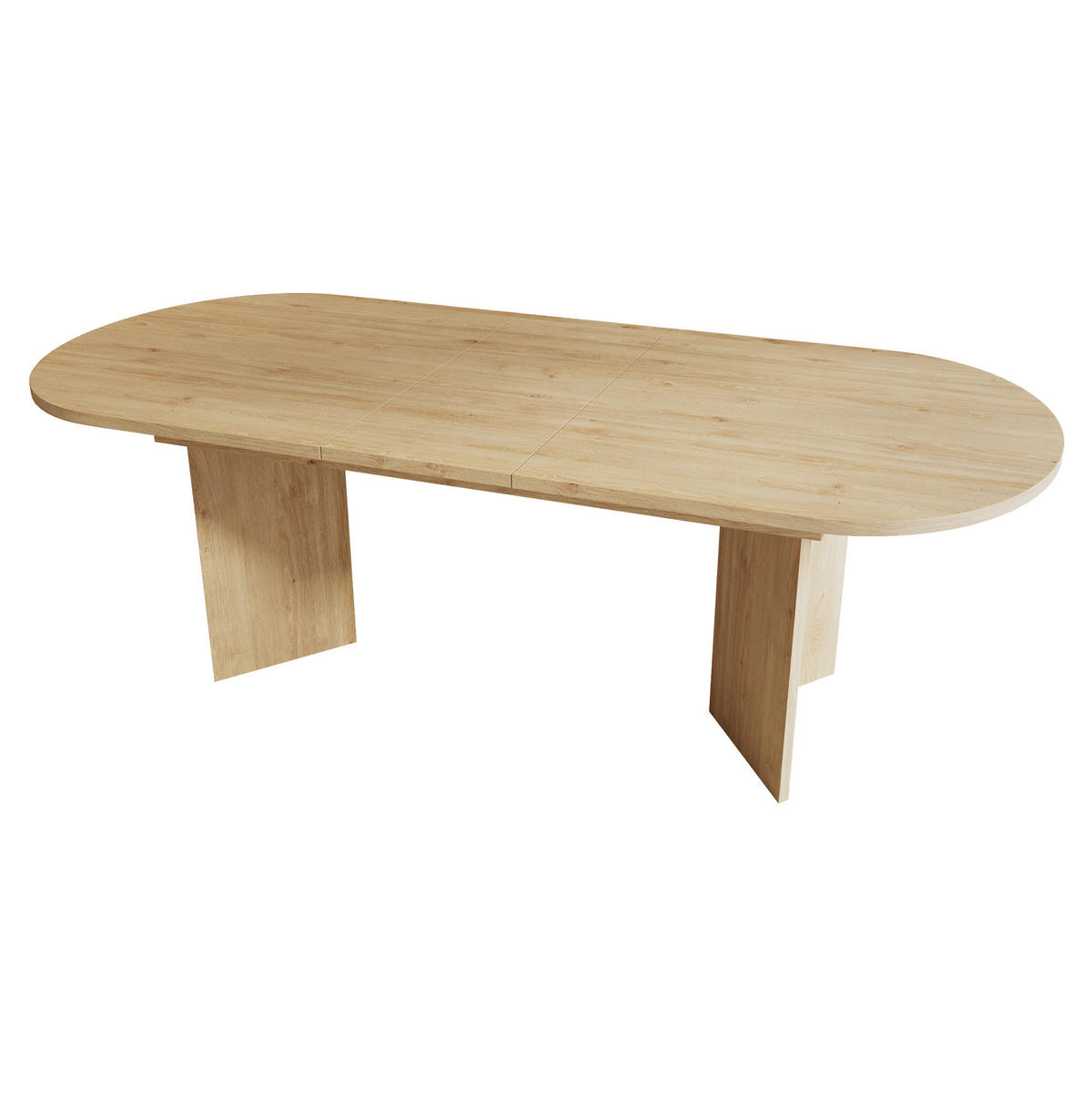 JEDILNA miza 160/200/90 cm z raztegljivim sistemom, 18 mm debela plošča in zaobljeni robovi, Hrast - barve hrasta, leseni material (200/90/75cm) - Redom