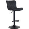 BARHOCKER Samt schwarz - Schwarz, Textil/Metall (48/83/54cm) - CLP