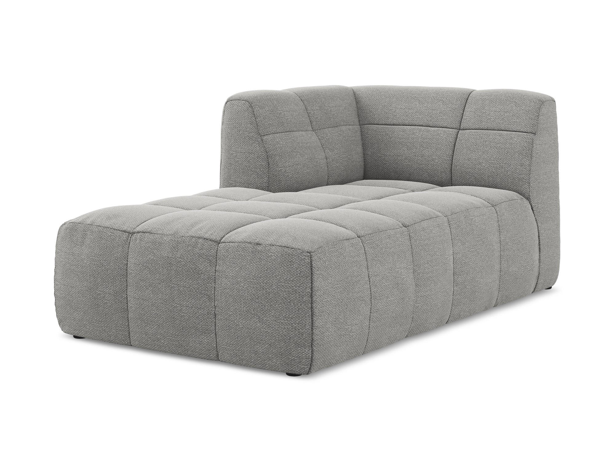 SOFAELEMENT Links Bouclé Stoff Grau - Hellgrau/Schwarz, Holzwerkstoff/Kunststoff (101/77/175cm) - Makamii