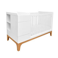 GITTERBETT Weiß und Holz - Weiß, Holzwerkstoff - Petits-meubles