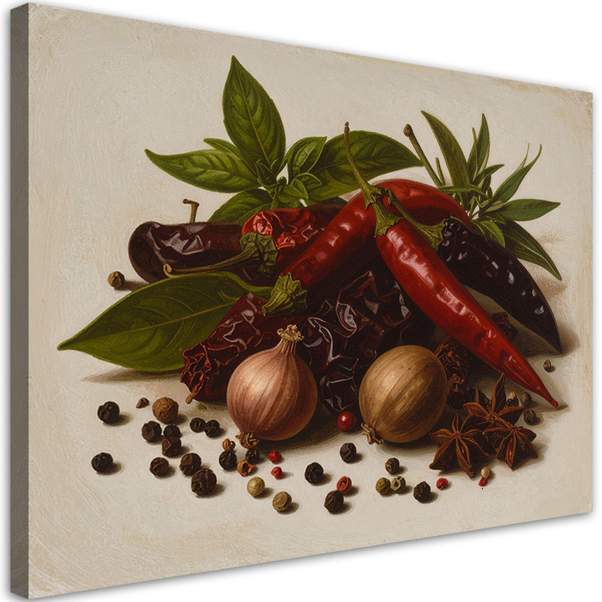 LEINWANDBILD Essen & Trinken 60x40cm - Beige, Textil (60/40cm) - Feeby