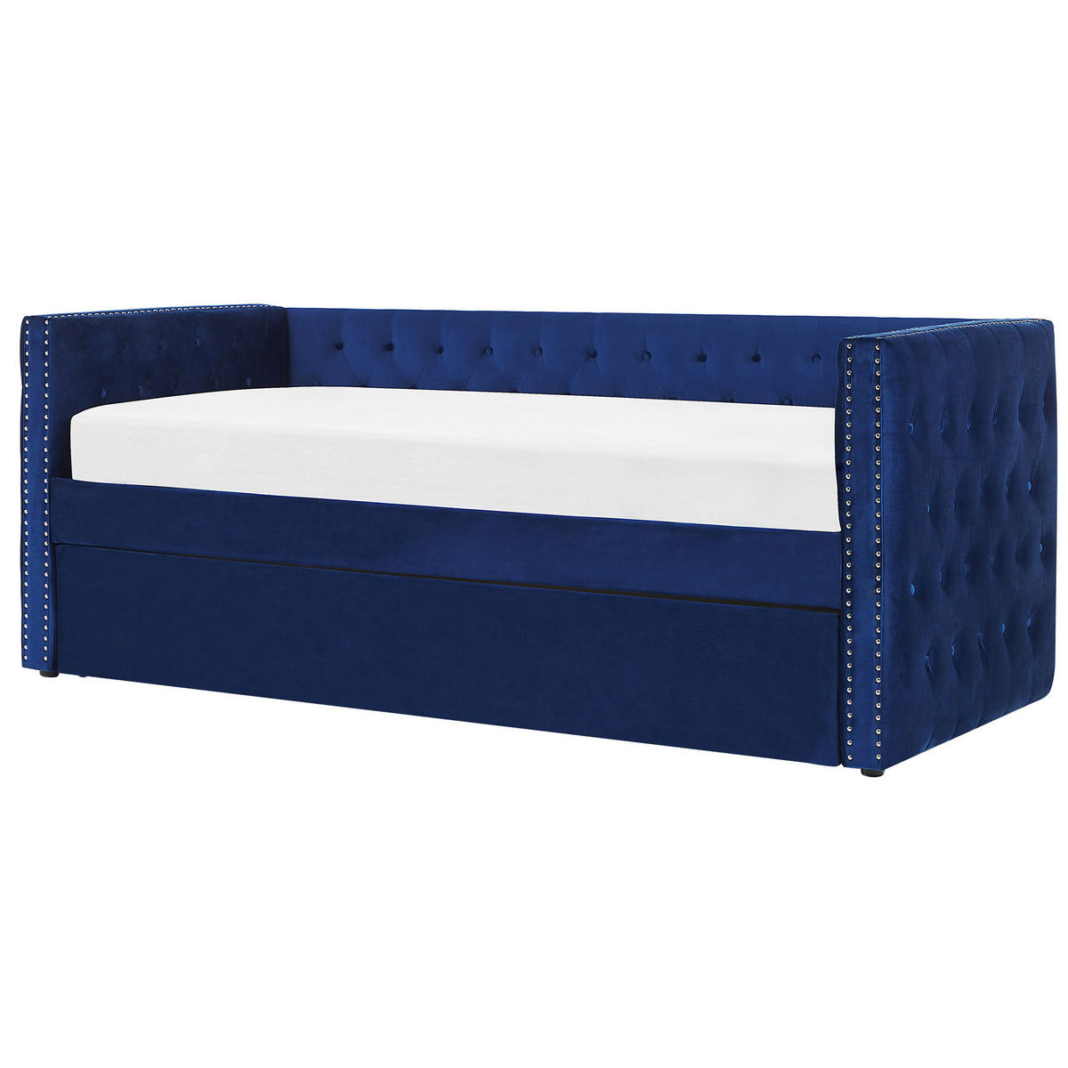 TAGESBETT 90/200cm Marineblau Gassin - Blau, Textil (90/200cm) - Beliani
