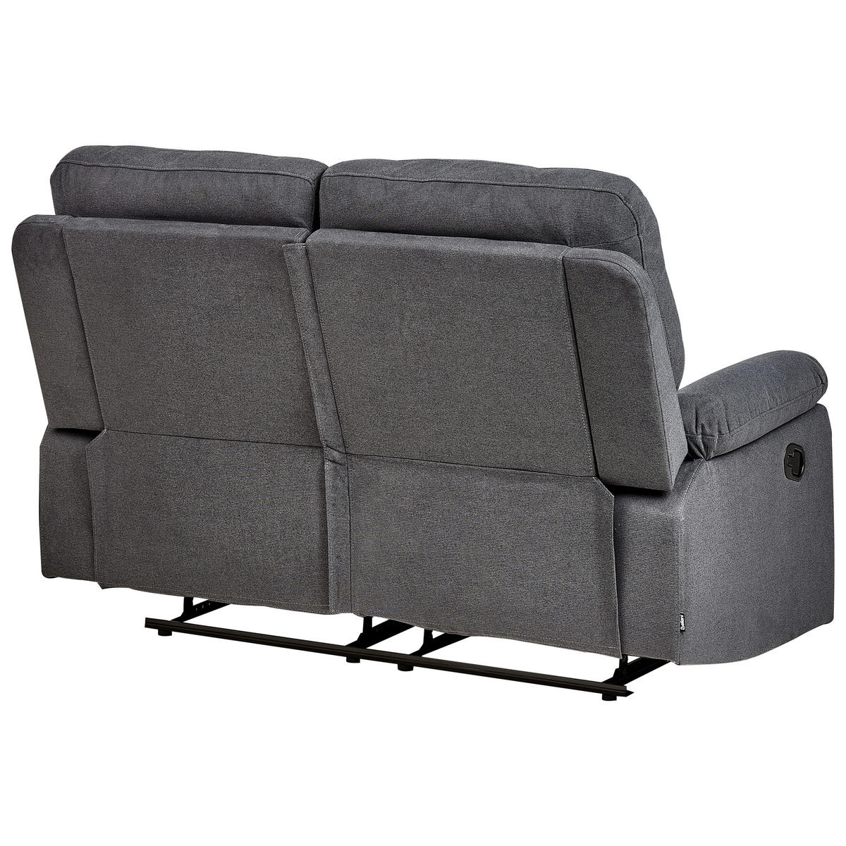 SOFA manuell verstellbar 2-Sitzer Stoff Graphitgrau Bergen - Graphitfarben, Textil (149/101/72cm) - Beliani