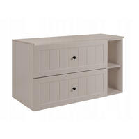 WASCHBECKUNTERSCHRANK GUSTO 100 cm mit Arbeitsplatte Farbe: Kaschmir mit einem Regal Kaschmir - Kaschmir, Holzwerkstoff (100/58/46cm) - Rodan