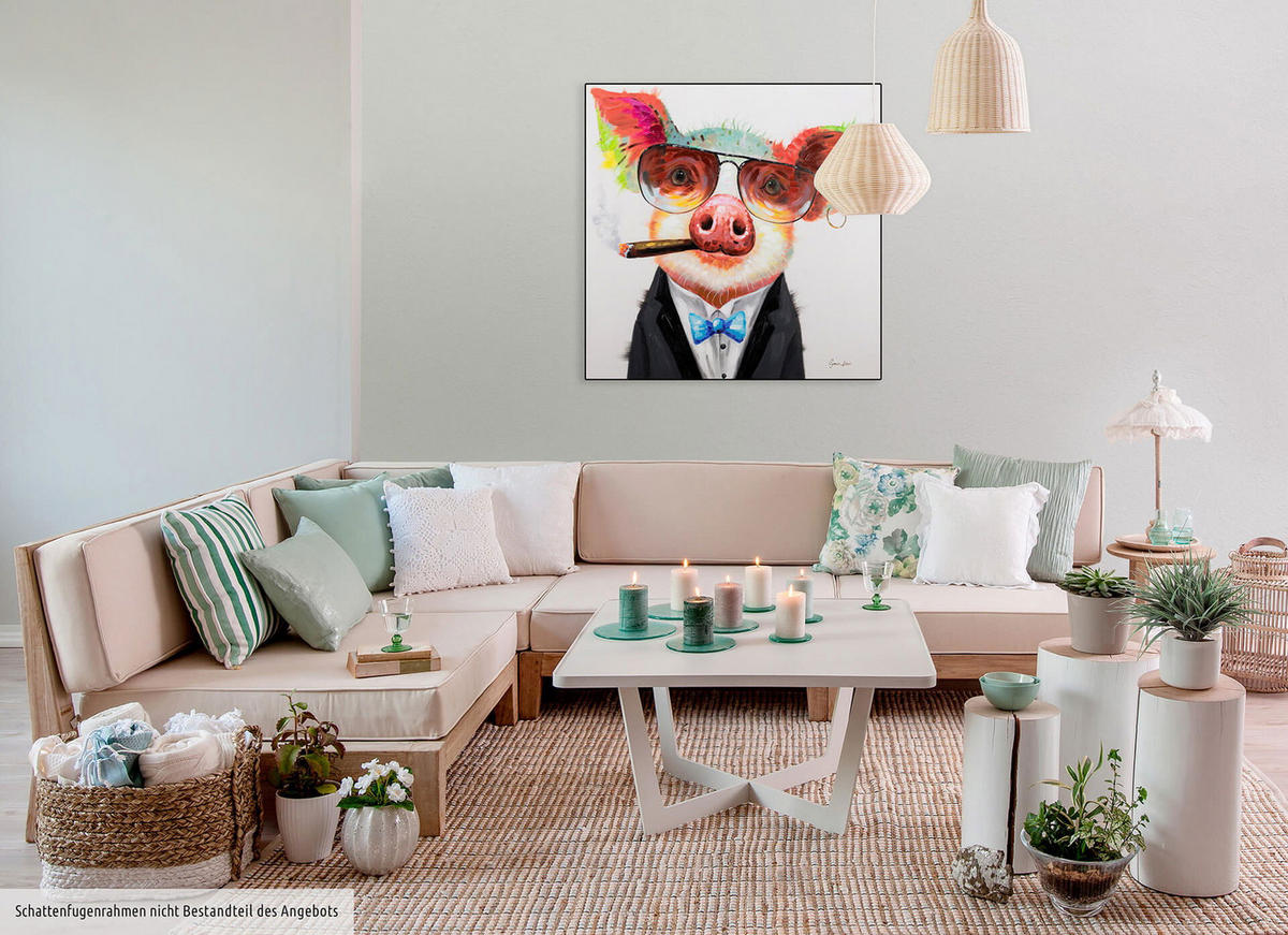 ACRYLBILD HANDGEMALT 80/80 cm - Multicolor, Holz/Textil (80/80cm) - KUNSTLOFT