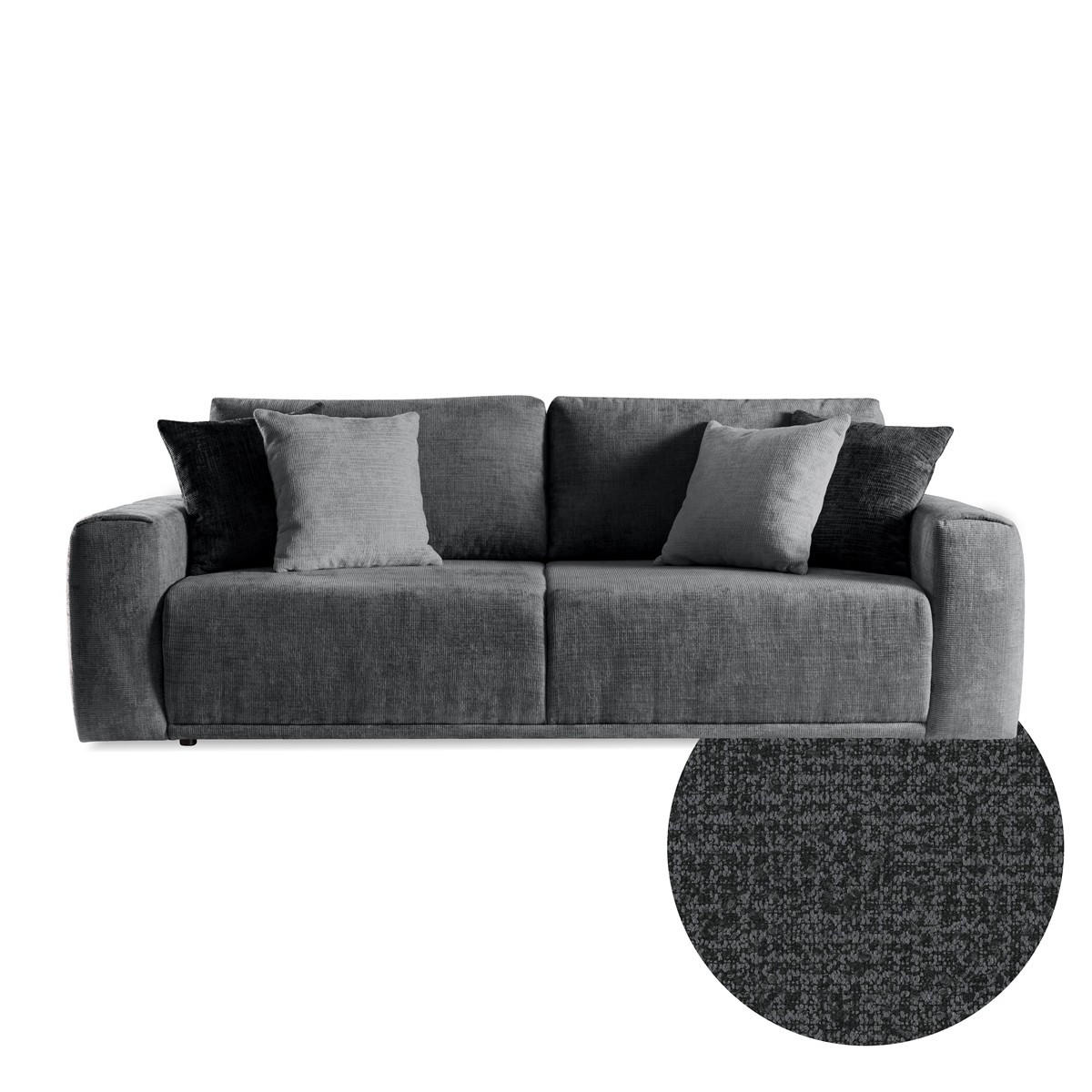 SOFA Alcamo Graphit, Schlafsofa - Graphitfarben, Holzwerkstoff/Textil (250/93/118cm) - Bettso