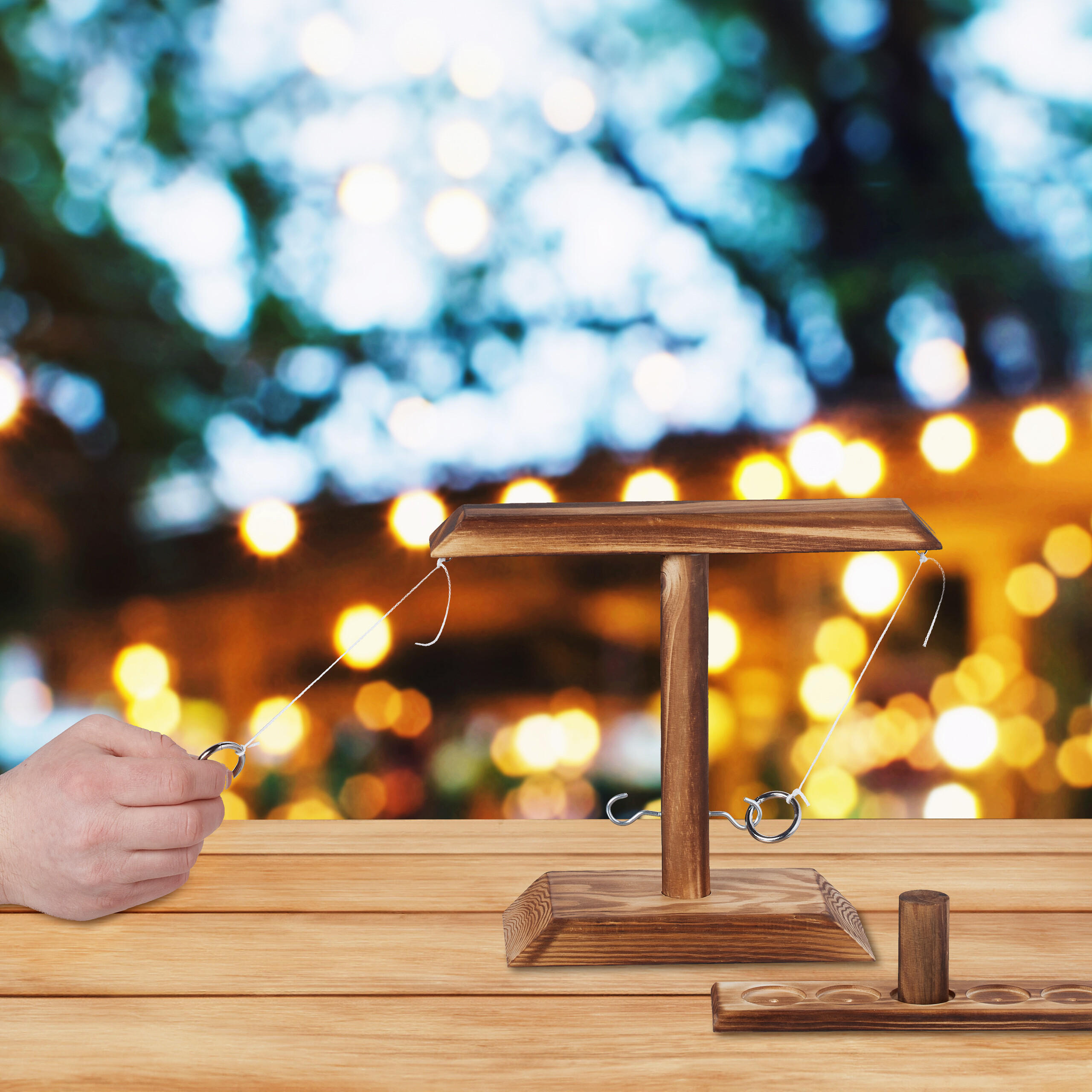 TRINKSPIEL - Hellbraun, Holz (25.5/9cm) - Relaxdays