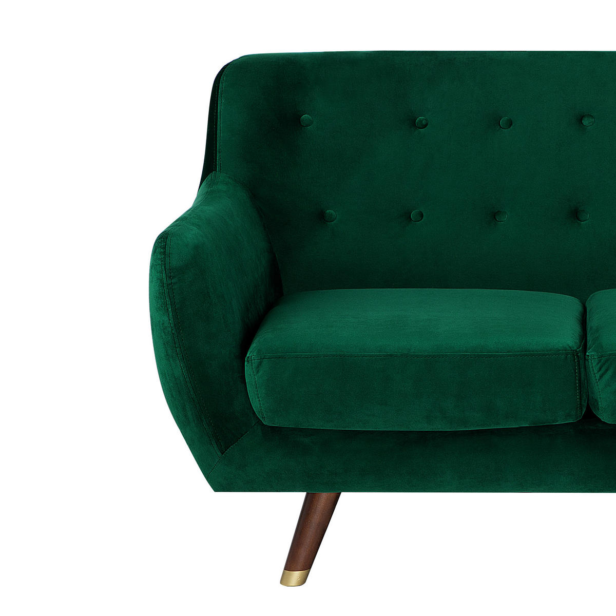 2-SITZER-SOFA Samtstoff Smaragdgrün Bodo - Hellgrün, Textil (148/85/84cm) - Beliani