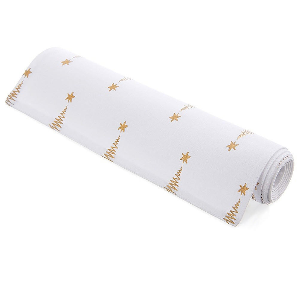 TISCHLÄUFER Baumwolle Motiv: Weihnachtsbaum 130 x 32 cm - Weiß, Textil (130/32cm) - Orion 