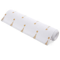 TISCHLÄUFER Baumwolle Motiv: Weihnachtsbaum 130 x 32 cm - Weiß, Textil (130/32cm) - Orion 