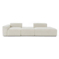 4-SITZER modulares Sofa HEAVEN SET 4 Rechts, Breite 335 cm Webstoff Weiß - Schwarz/Weiß, Holz/Kunststoff (102/71/335cm) - Muffo