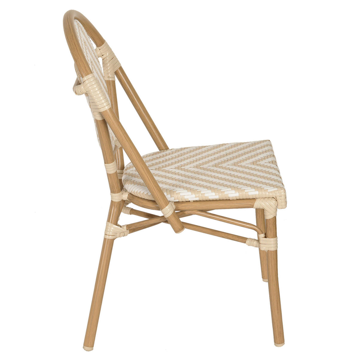 GARTENSTUHL, Beige - Beige, Metall (55/89/46cm) - Oviala