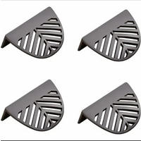 MÖBELGRIFF Gold Blattform 4er-Set - Multicolor, Metall (2.3/2/6cm)