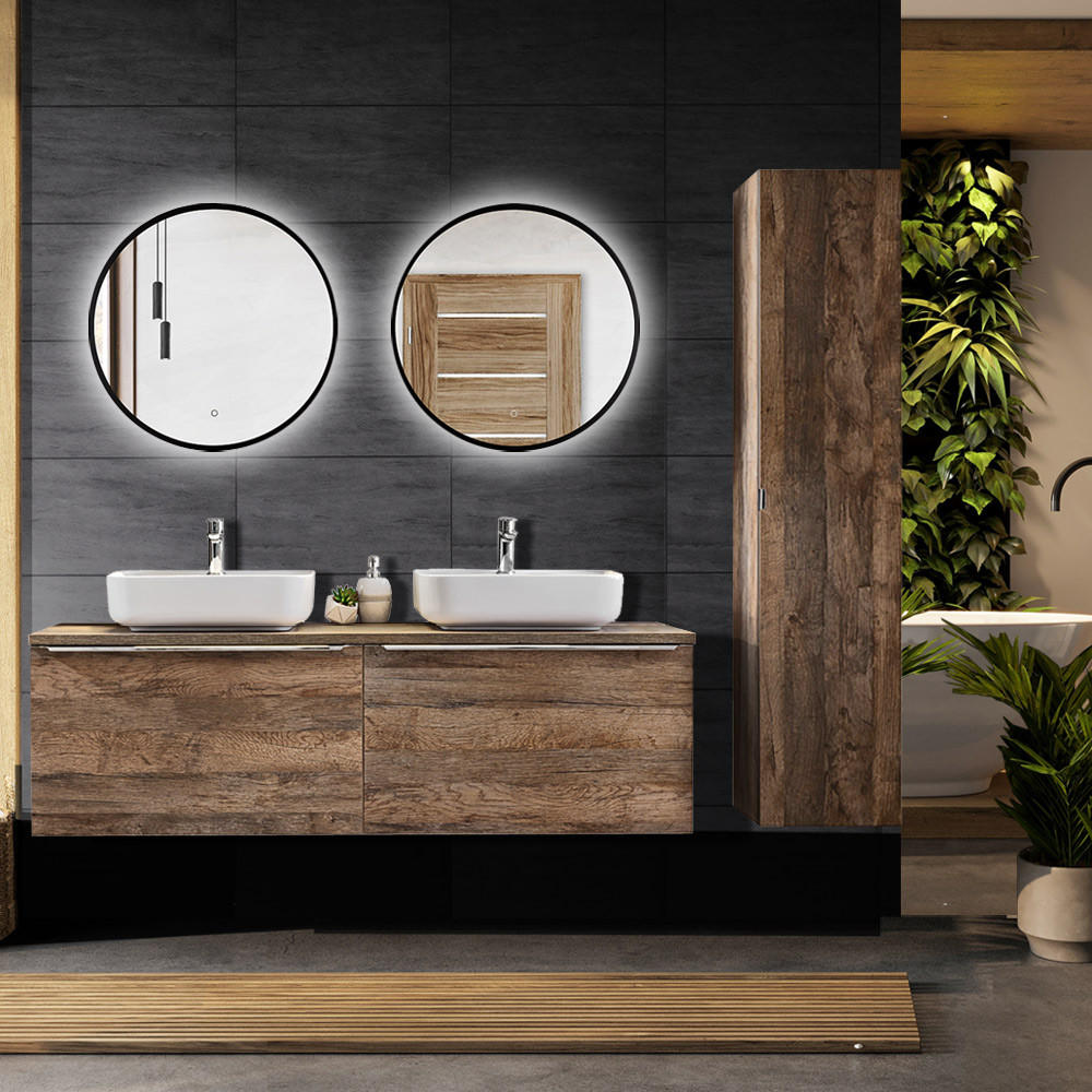 BADMÖBEL-SET 8-TLG. Puebla-56 - Braun, Holzwerkstoff (210/200/46cm) - Lomado