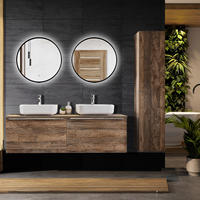 BADMÖBEL-SET 8-TLG. Puebla-56 - Braun, Holzwerkstoff (210/200/46cm) - Lomado