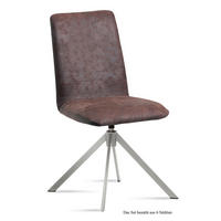 ESSZIMMERSTUHL drehbar (6er-Set) Dozene 47x92x60 Edelstahl/Braun - Edelstahlfarben/Braun, Kunststoff (60/92/47cm) - 58aufmkessel