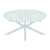 GARTENTISCH - 4 Personen, 6 Personen - Metall - Weiß - - Weiß, Metall (150/204/75cm) - Vente-Unique