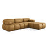 ECKSOFA Beidseitig Kunstleder Braun - Cognac/Schwarz, Leder/Kunststoff (285/191cm) - Makamii