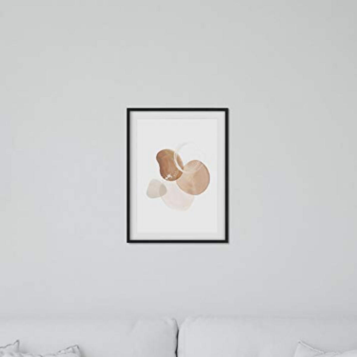POSTER Set mit 4 Blätter und abstrakten Formen mit braunen Tönen A3 Rahmenlos - Klar, Papier (29.7/3cm) - Nacnic