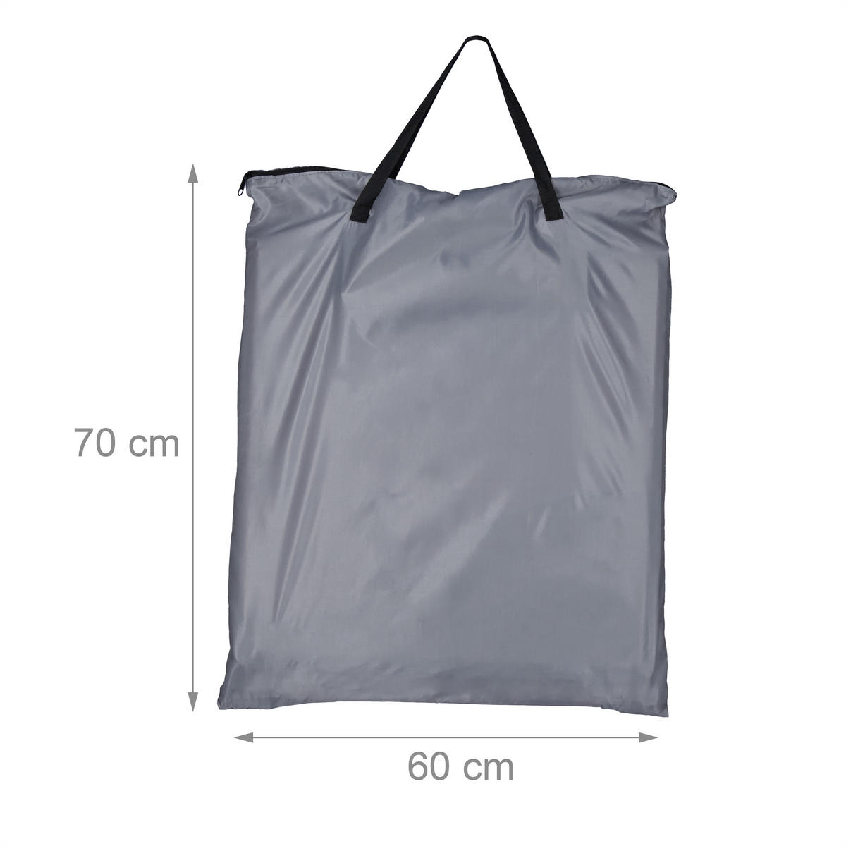 STRANDMATTE - Grau, Textil/Metall (60/63/195cm) - Relaxdays