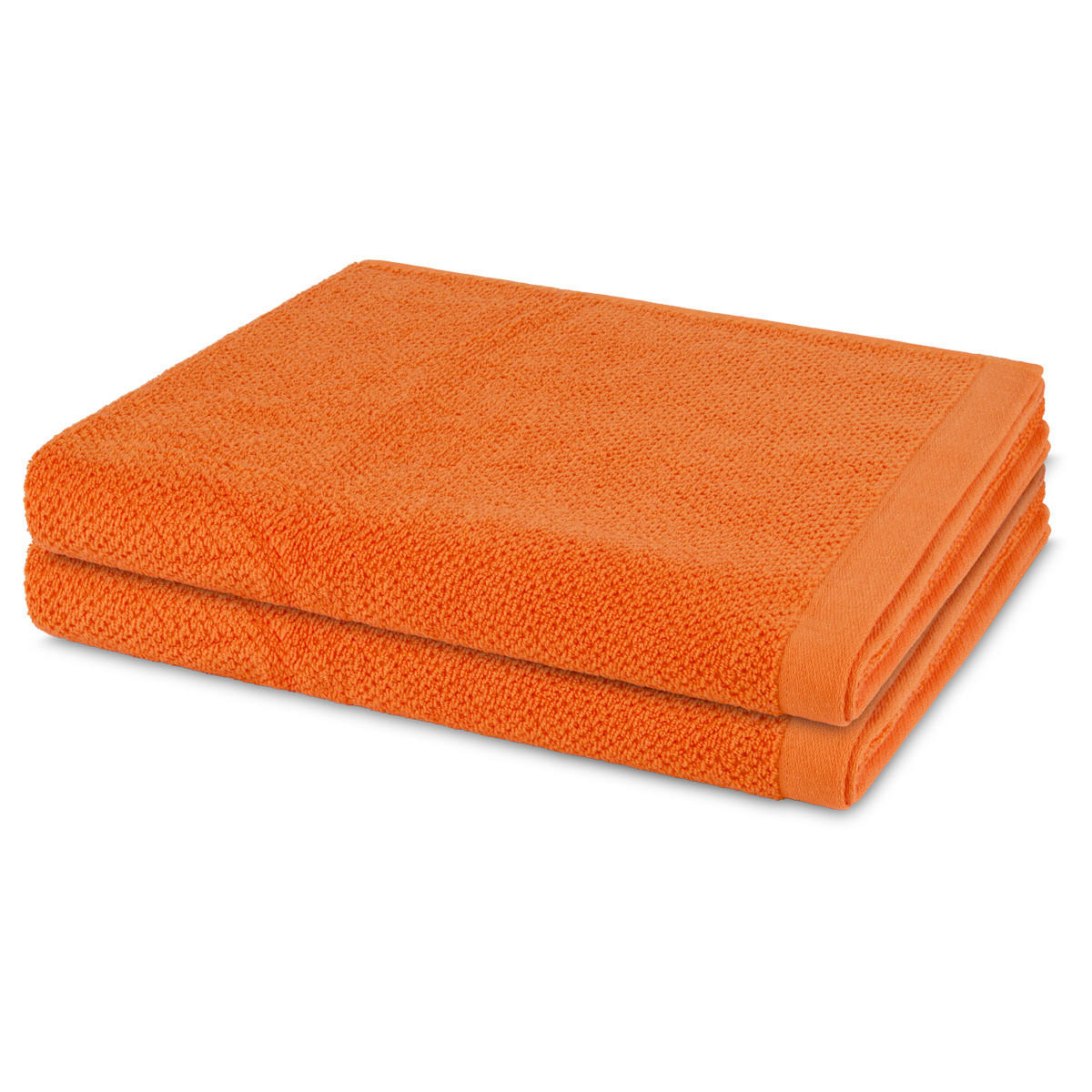 DUSCHTUCH Bliss 2er-Set - Orange, Textil (67/140cm) - MÖVE