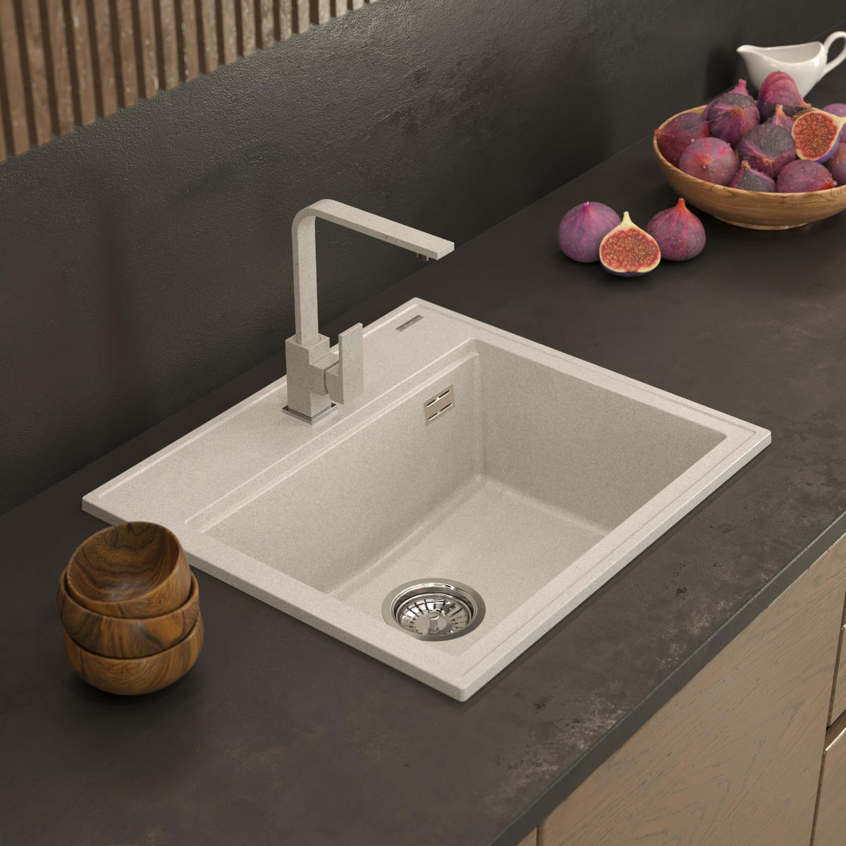 KÜCHENARMATUR Perro - Beige, Metall (20/26/3cm) - Granitan