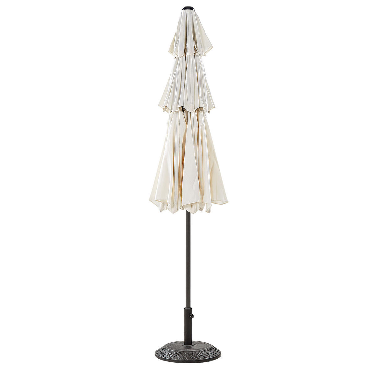 SONNENSCHIRM helles Beige 285 cm Bibione - Beige/Schwarz, Textil (285/285cm) - Beliani