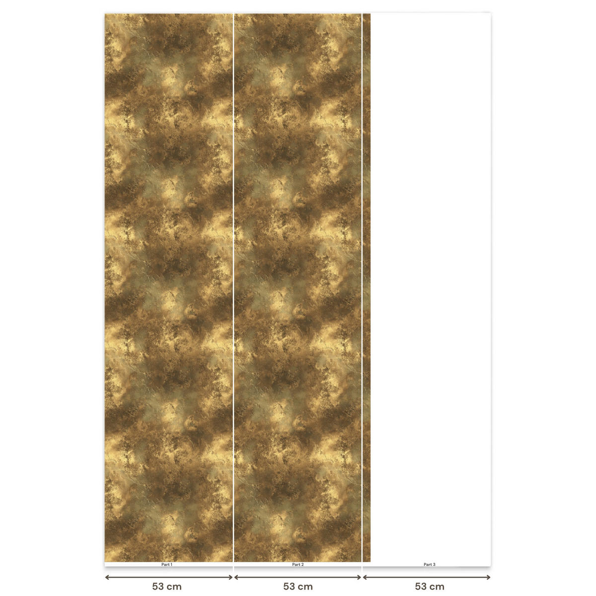 TAPETE - Antik - Metallic-Look - Gold - 100x200 cm - Messingfarben, Papier (100/200cm) - OnlyWow