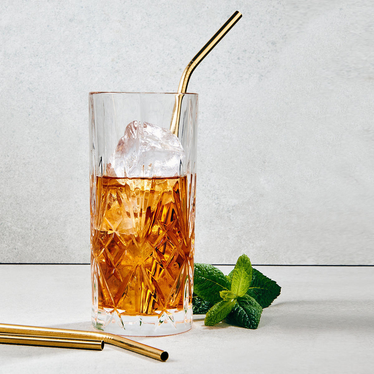 TRINKHALME (5-teilig) Manhattan Lounge - Goldfarben, Metall (7/0.7cm) - Butlers