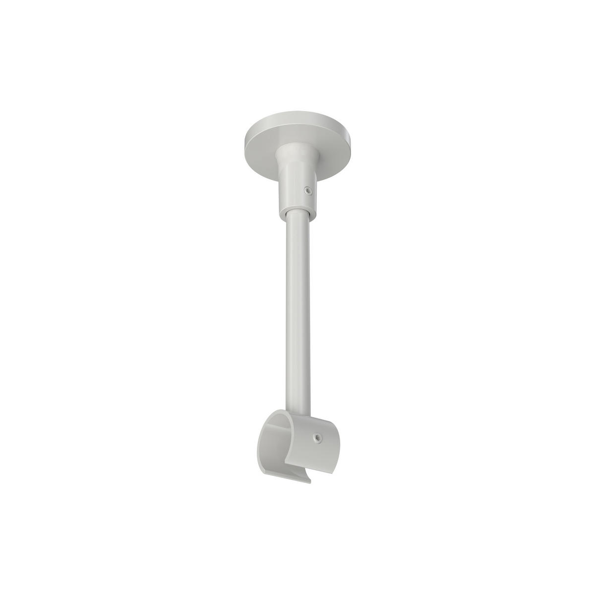 DECKENTRÄGER FÜR GARDINENSTANGEN 20 mm Ø, Sonette 1-läufig, Weiß - Weiß, Metall (4.3/14.2/4.3cm) - INTERDECO