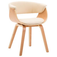 ESSZIMMERSTUHL Creme Bugholz Und Kunstleder - Creme, Leder (51/72/59.5cm) - vidaXL