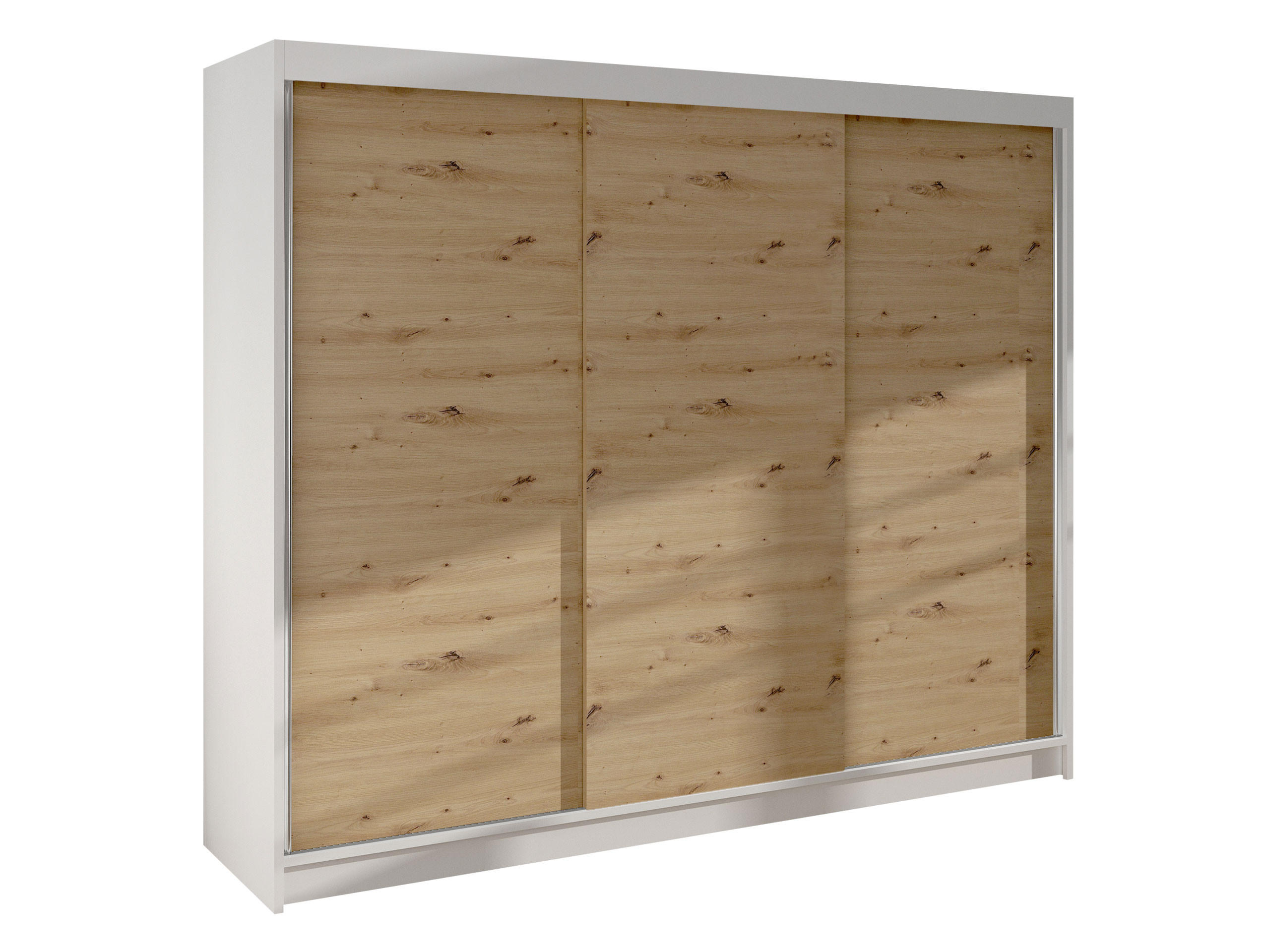SCHWEBETÜRENSCHRANK Derby II - Eiche Artisan, Holzwerkstoff/Metall (200/215/58cm) - MIRJAN24