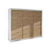 SCHWEBETÜRENSCHRANK Derby II - Eiche Artisan, Holzwerkstoff/Metall (200/215/58cm) - MIRJAN24