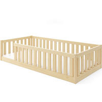 BODENBETT Bella 190x90 mit Rausfallschutz - Naturfarben, Holz (90/190cm) - Interbeds