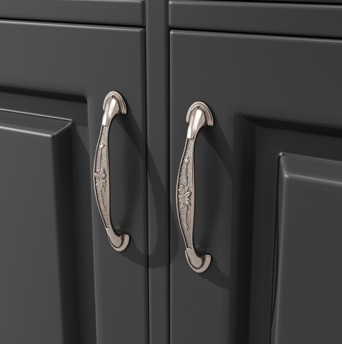 KÜCHENSCHRANK mit LED-Beleuchtung 120 x 40 x 180 cm MDF Schwarz - Schwarz, Holzwerkstoff (40/180/120cm) - Meubliv